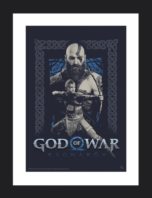 God of War - Kratos und Atreus gerahmtes Bild