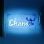 Lilo & Stitch - Ohana Neon Lampe